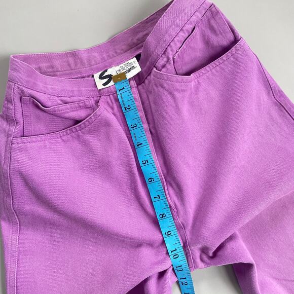 80s Stephen Sprouse Vintage S label Tapered High Waist jeans Lavender Denim 24” - Picture 8 of 12